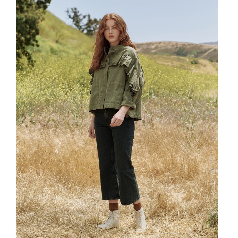 🌾NWT The GREAT. The Eyelet Army Jacket